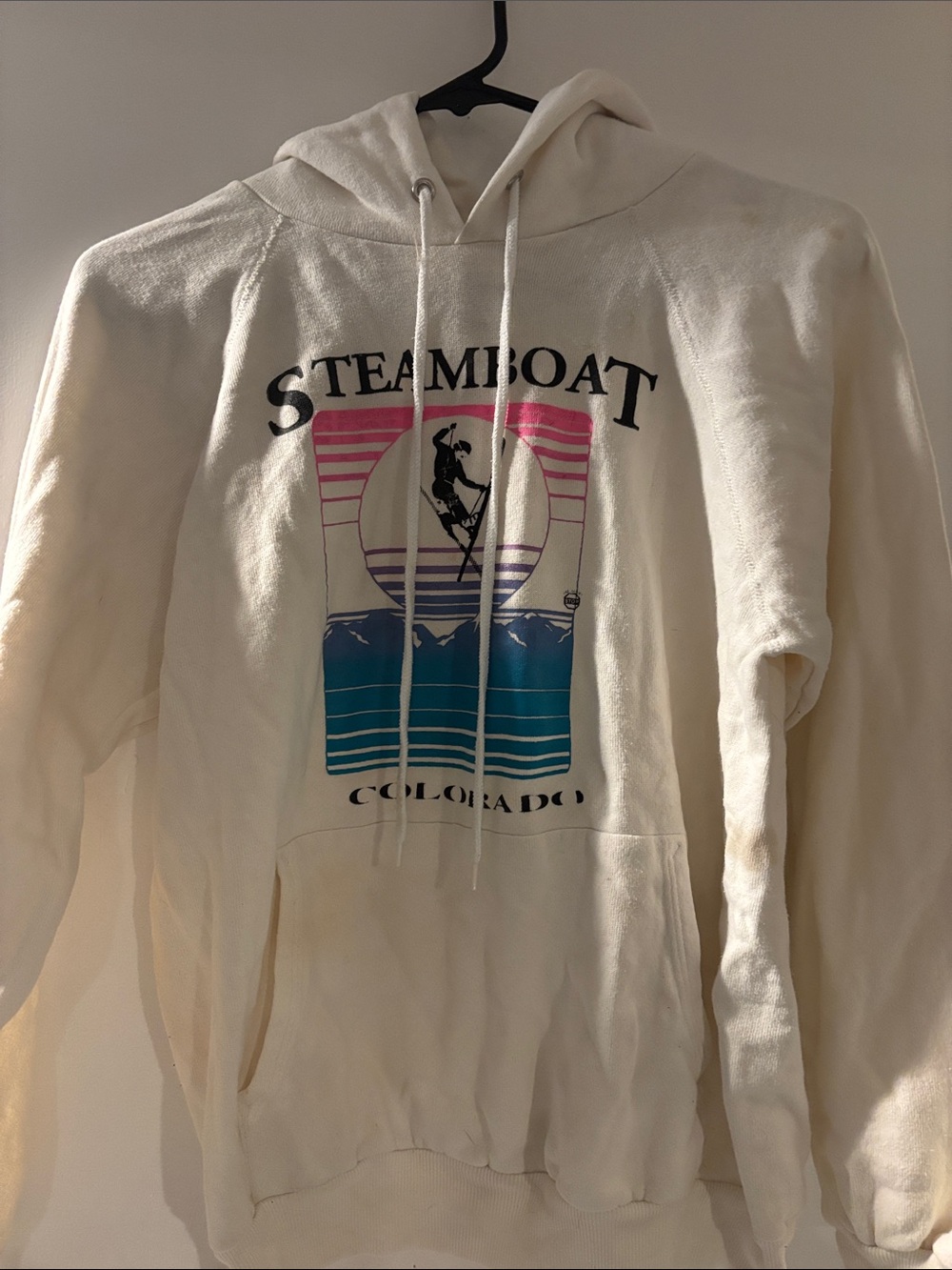 Steamboat Colorado Cream Graphic Hoodie